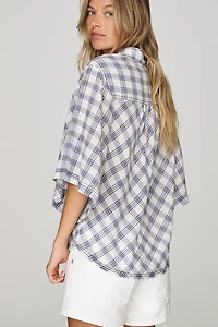 Pilcro 100% Cotton Cape-Sleeve Blouse