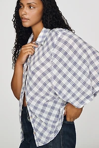 Pilcro 100% Cotton Cape-Sleeve Blouse