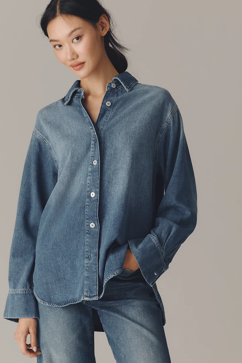 DL1961 Faye Oversized Denim Buttondown Shirt