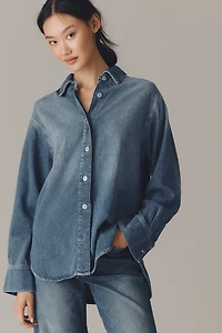 DL1961 Faye Oversized Denim Buttondown Shirt