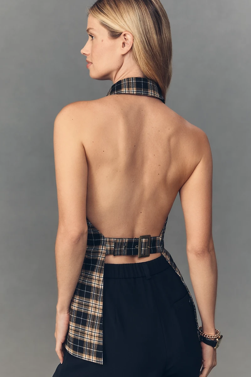 Pilcro Halter Backless Blouse
