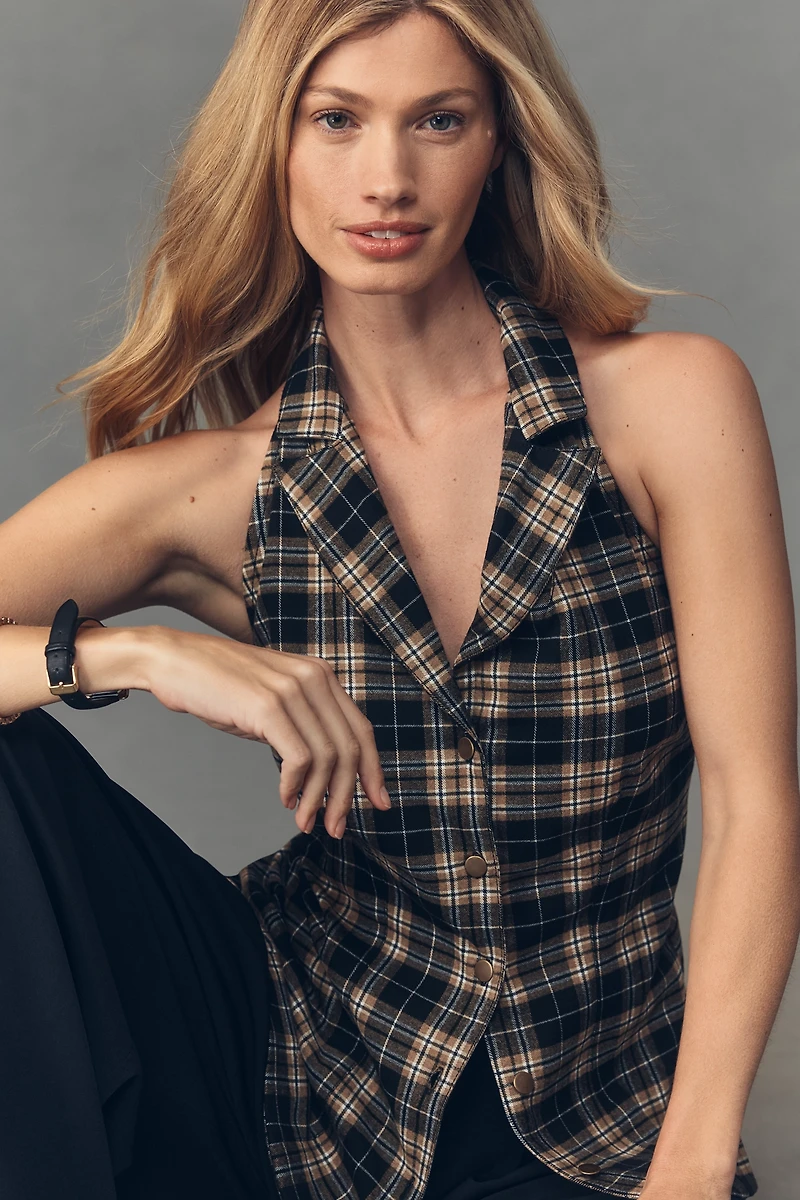 Pilcro Halter Backless Blouse
