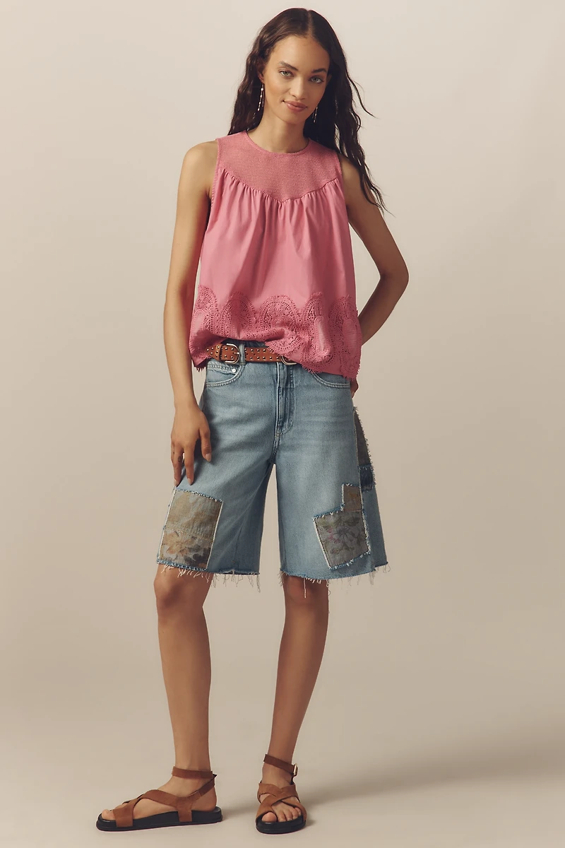The Iris Poplin Sleeveless Blouse by En Elly