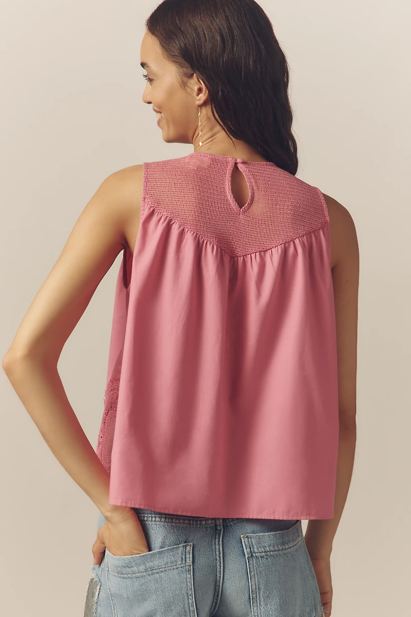 The Iris Poplin Sleeveless Blouse by En Elly