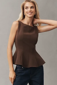 En Elly Sleeveless Waisted Top