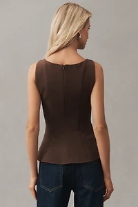 En Elly Sleeveless Waisted Top