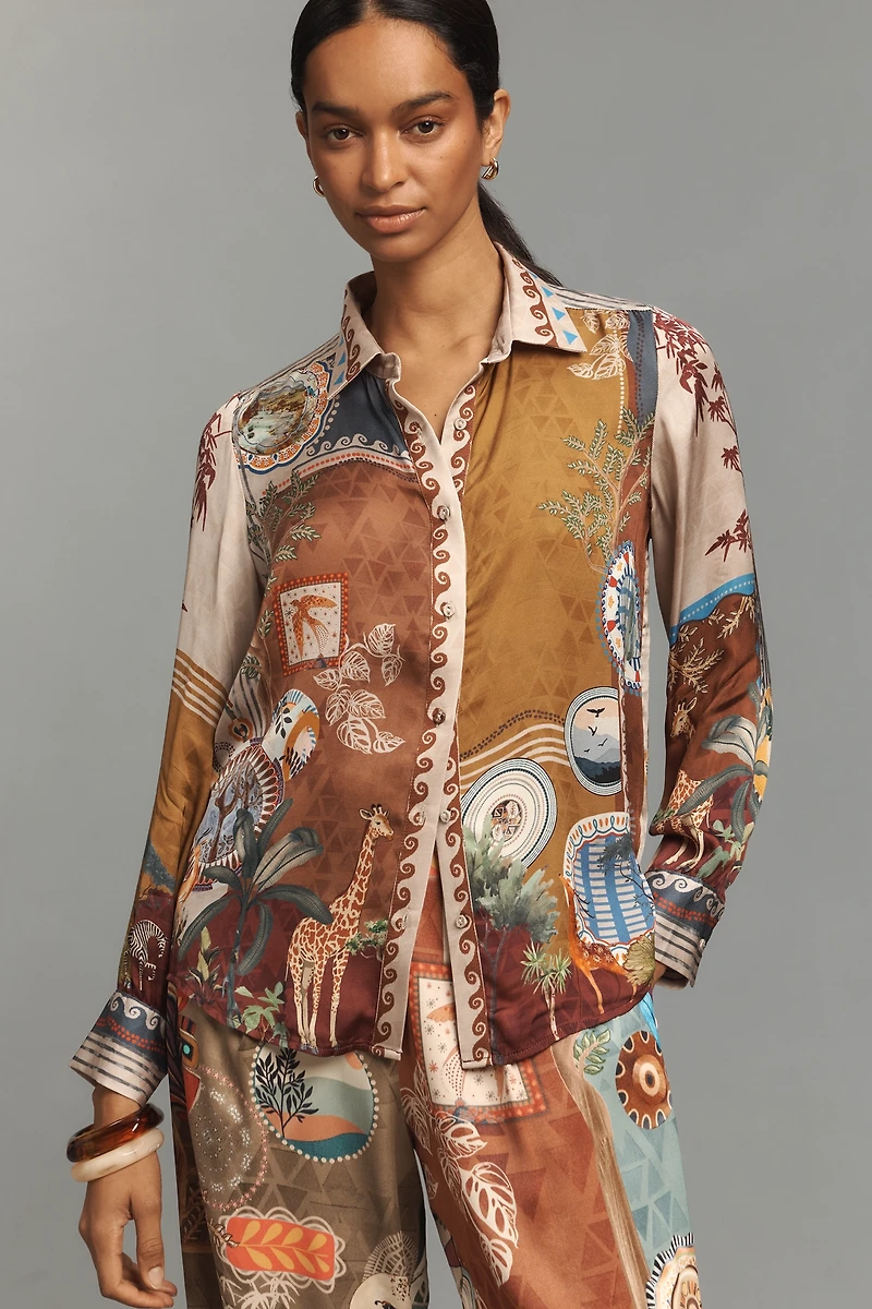 Ranna Gill Printed Buttondown Shirt