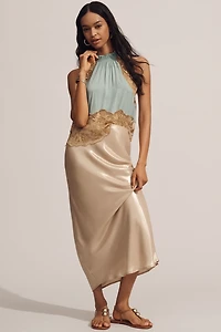 Let Me Be High-Neck Sleeveless Lace Blouse