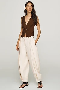 By Anthropologie 100% Cotton Studded Vest