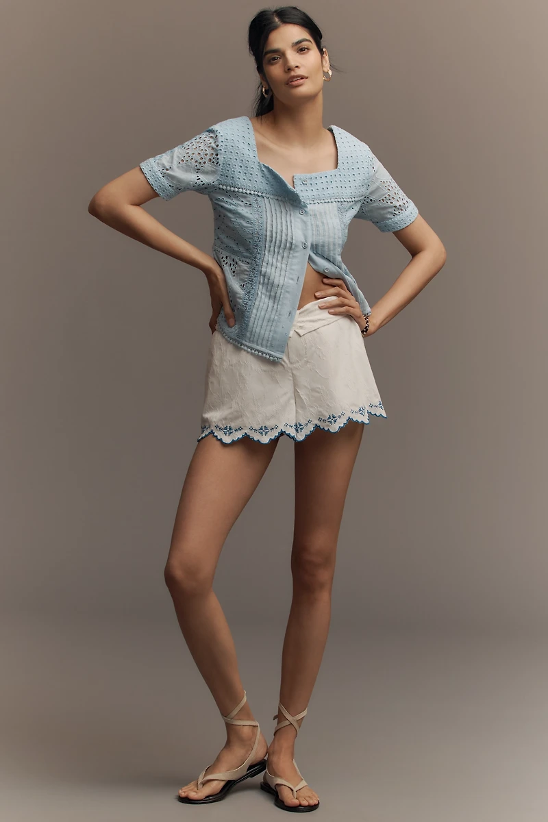 Conditions Apply Petite Lutana Short-Sleeve Blouse