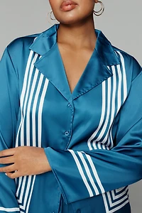 Glamorous Plus Satin Buttondown Shirt