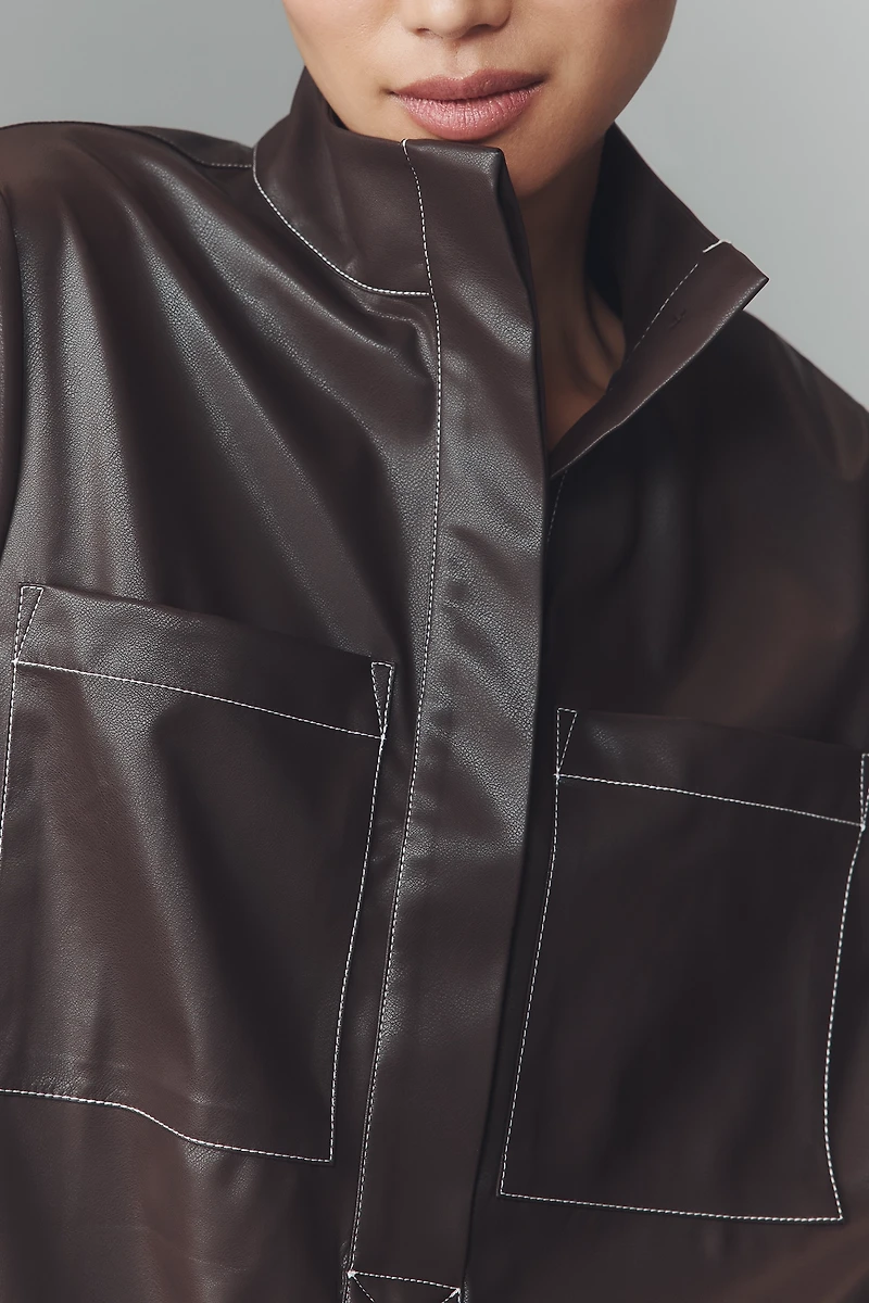 The Jeannie Short-Sleeve A-Line Blouse by Maeve