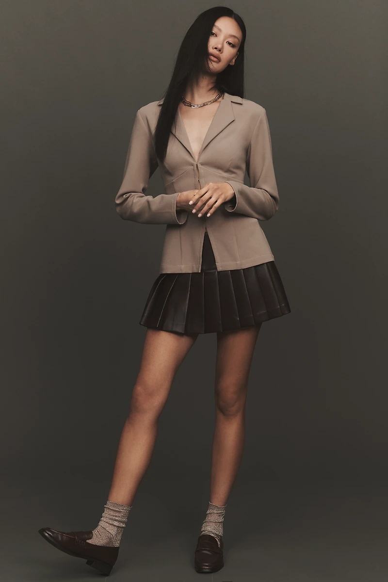 By Anthropologie Tailored Long-Sleeve Blazer Top