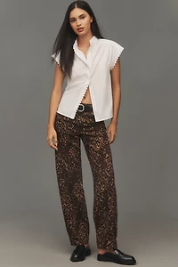 English Factory Short-Sleeve Ruffled Top