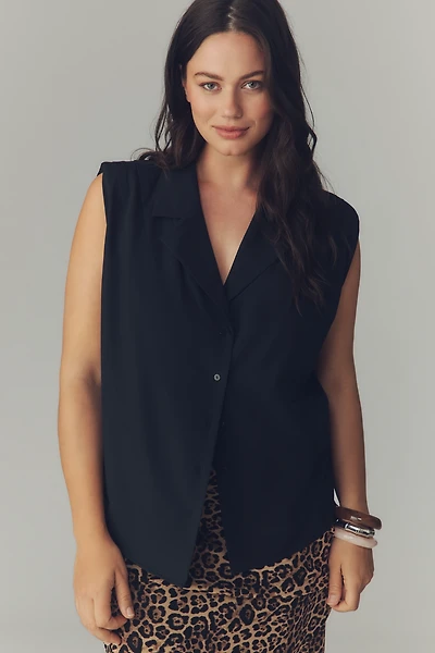 English Factory Sleeveless V-Neck Blouse
