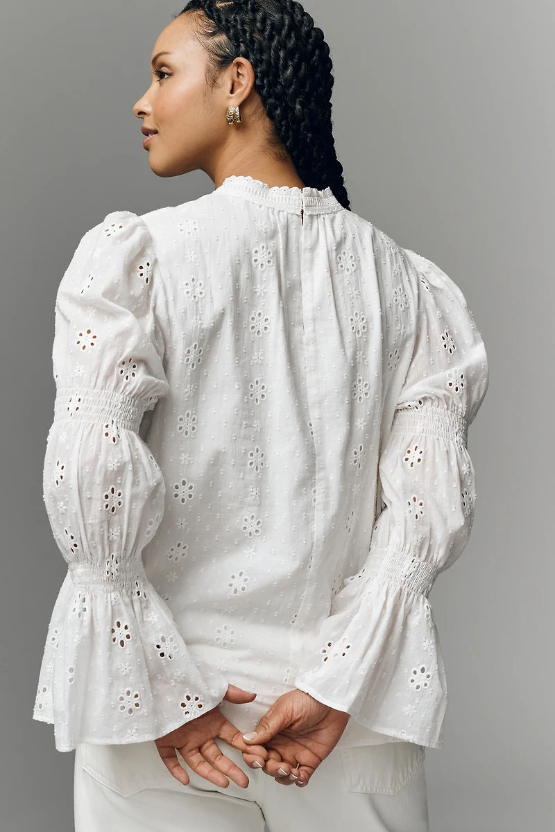 English Factory Embroidered Cotton Top