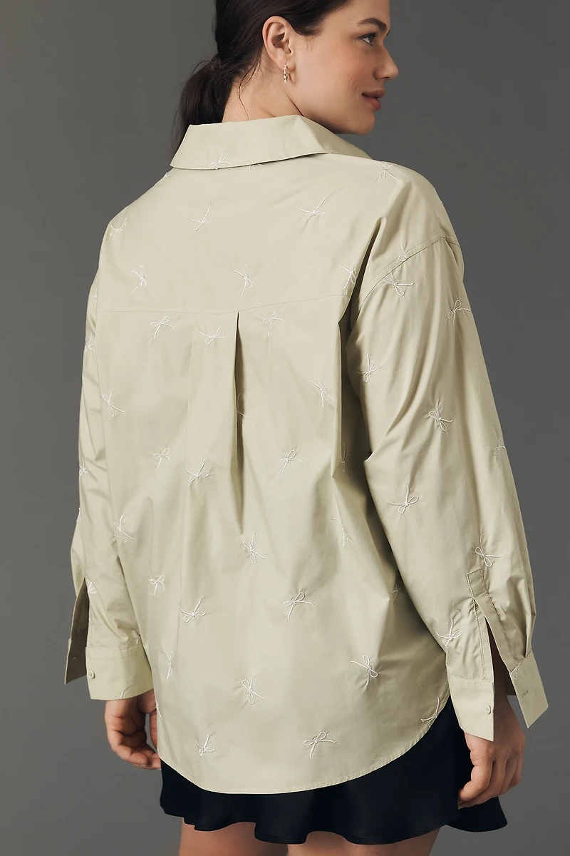 English Factory Bow Embroidery Buttondown Shirt
