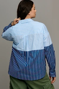 English Factory Colorblock Stripe Shirt