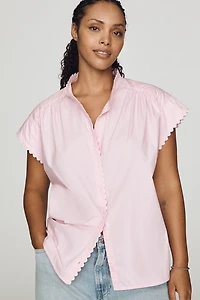 English Factory Cap Sleeve Buttondown Shirt