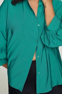 English Factory Puff-Sleeve Buttondown Shirt