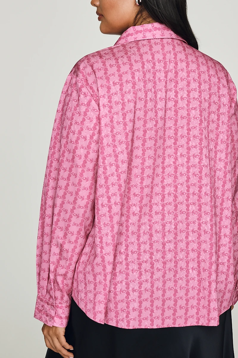 English Factory V-Neck Buttondown Top