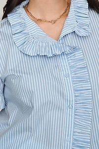 English Factory Ruffled Buttondown Shirt