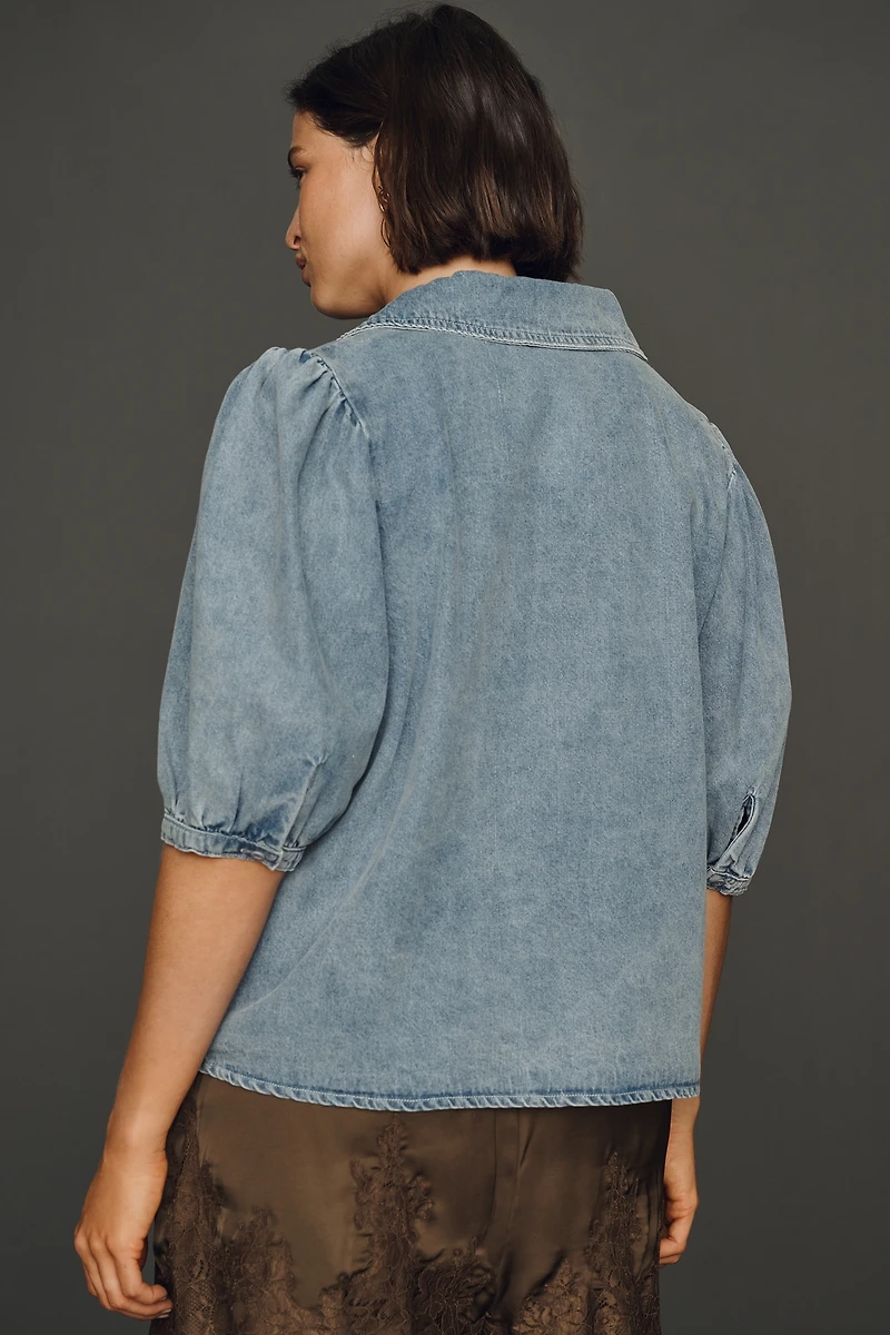 English Factory Collared V-Neck Top