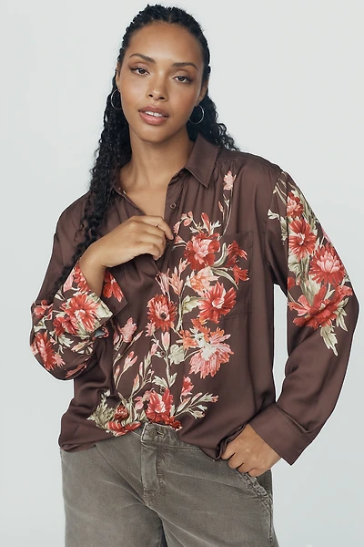 By Anthropologie Brielle Relaxed Buttondown Blouse