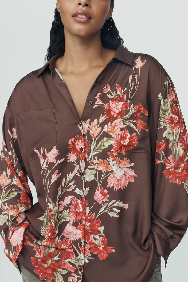 By Anthropologie Brielle Relaxed Buttondown Blouse