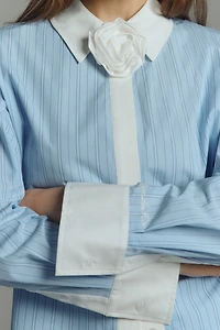 Avec Les Filles French-Cuff Rose Buttondown Shirt