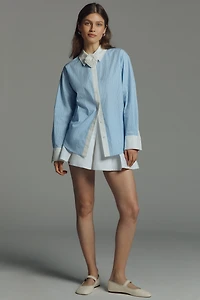 Avec Les Filles French-Cuff Rose Buttondown Shirt