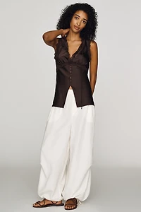 Avec Les Filles Lace Hem Tank