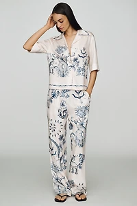 Scotch & Soda Printed Short-Sleeve Camp Shirt