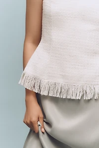 ASTR The Label Lorene Strapless Tweed Top