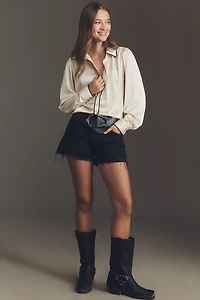Hutch Kodie Long-Sleeve Silky Buttondown Blouse