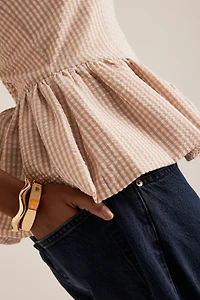 Hutch Strapless Bubble Peplum Top