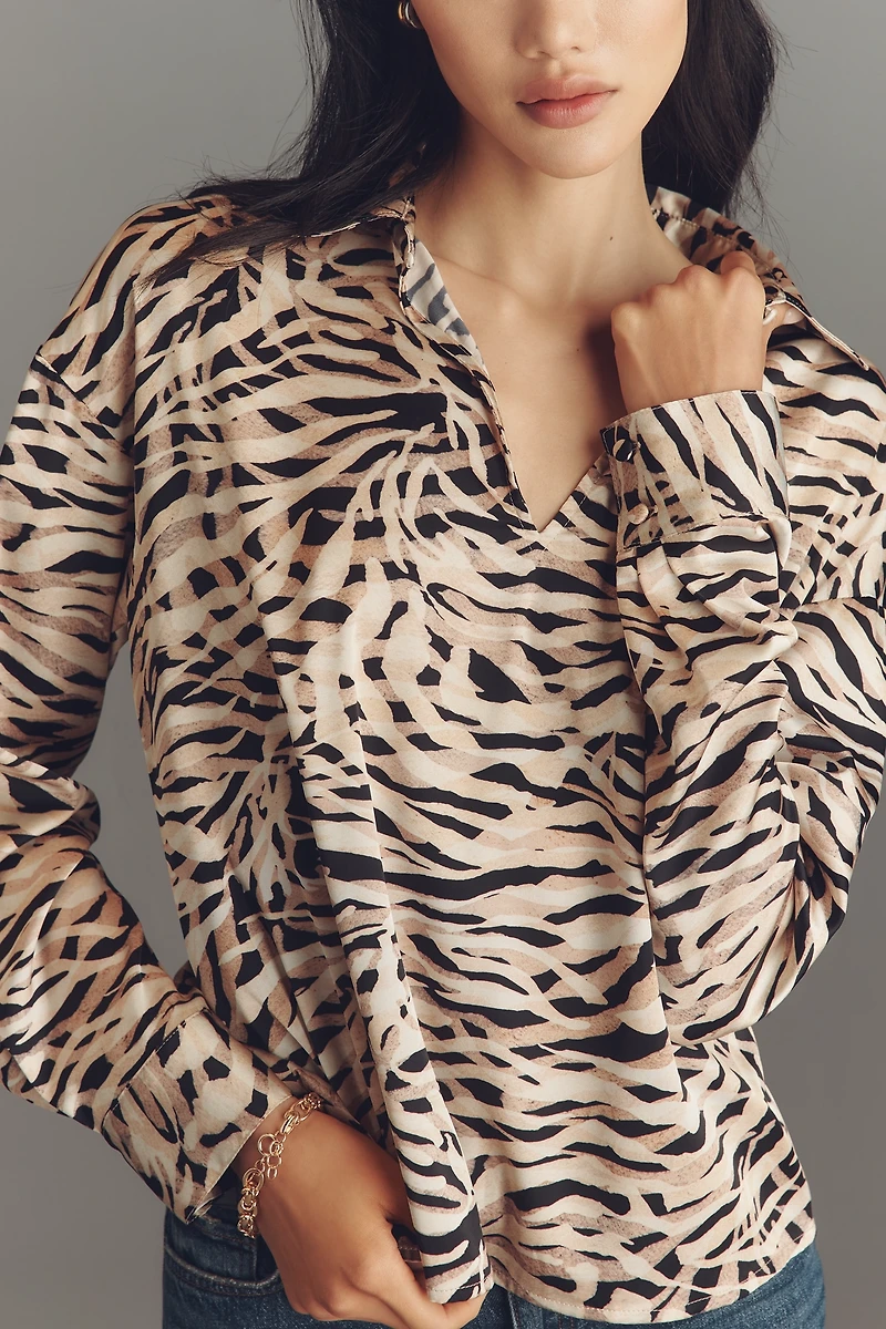 Hutch Ayer Long-Sleeve Collared Blouse