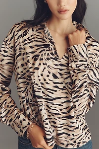 Hutch Ayer Long-Sleeve Collared Blouse