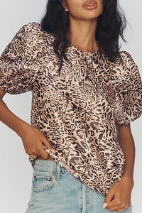 Hutch Puff-Sleeve Printed Blouse