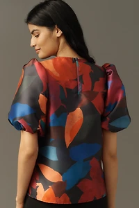 Hutch Puff-Sleeve Printed Blouse