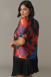 Hutch Puff-Sleeve Printed Blouse