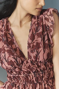 Hutch Flutter-Sleeve V-Neck Blouse