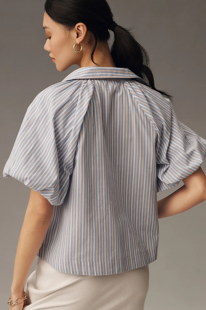 The Zooey Bubble-Sleeve Blouse by Maeve