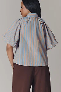The Zooey Bubble-Sleeve Blouse by Maeve