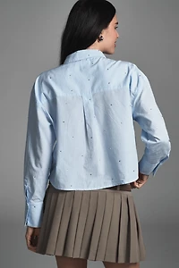 Maeve Patch Pocket Crop Buttondown Shirt