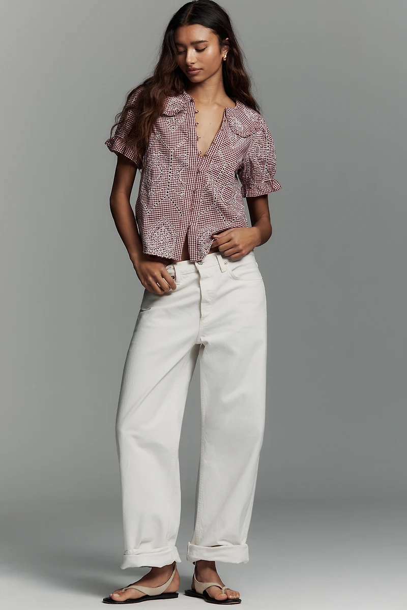 Keira Gingham Blouse by Pilcro