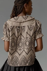 The Keira Gingham Blouse by Pilcro