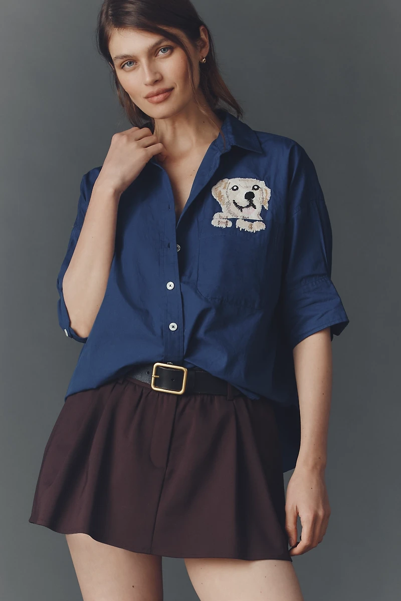 Maeve Mabel Pocket Buttondown Shirt