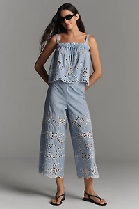 Maeve Embroidered Eyelet Tank