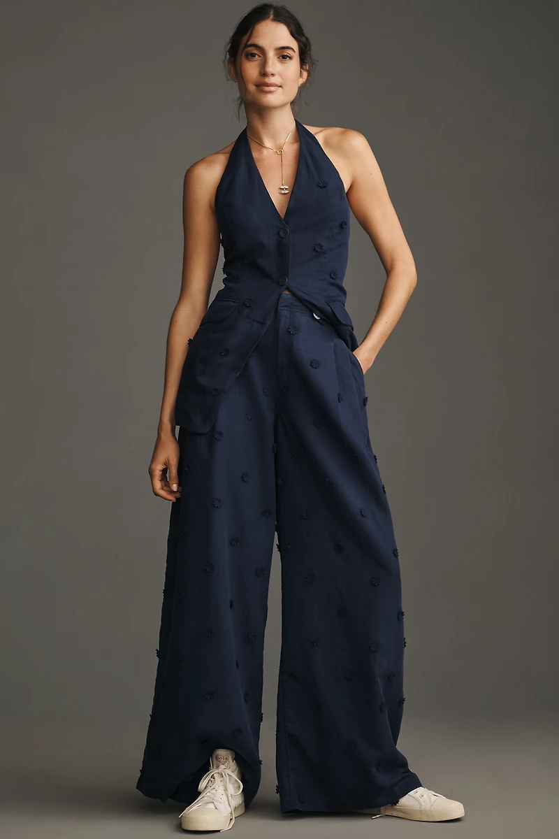 Maeve Linen Blend Halter Vest